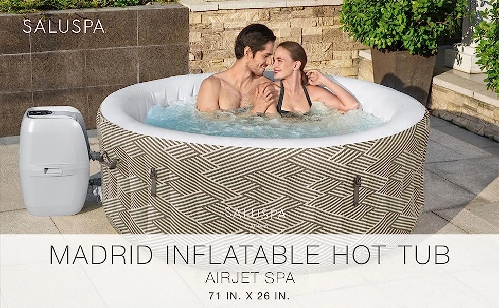 Madrid Hot Tub Bestway SaluSpa Inflatable Round Spa