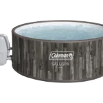 Bestway Coleman Napa AirJet Inflatable Hot Tub with EnergySense Cover and 2-Pack of SaluSpa Underwater Non-Slip Spa Seat with Adjustable Legs