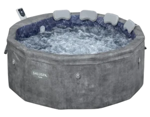 SaluSpa 67'' x 25.5''/1.70m x 65cm Paris ThermaCore UltraFit Smart Airjet Plus 6 Grey Marble