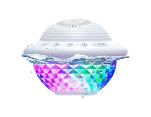 Floating Pool Speaker with Colorful LED Lights, Waterproof Hot Tub Speakers