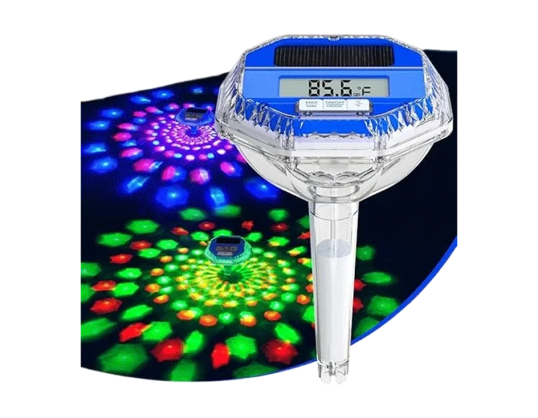 2025 Solar Pool Thermometer Floating with Dynamic Light Show