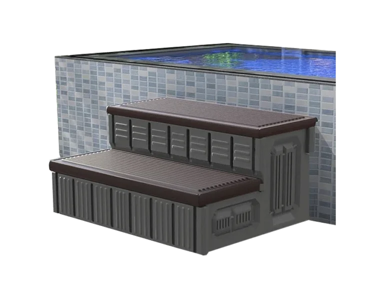 Hot Tub Steps, Outdoor Spa Steps with Storage