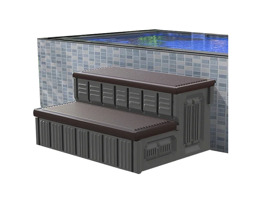 Hot Tub Steps, Outdoor Spa Steps with Storage