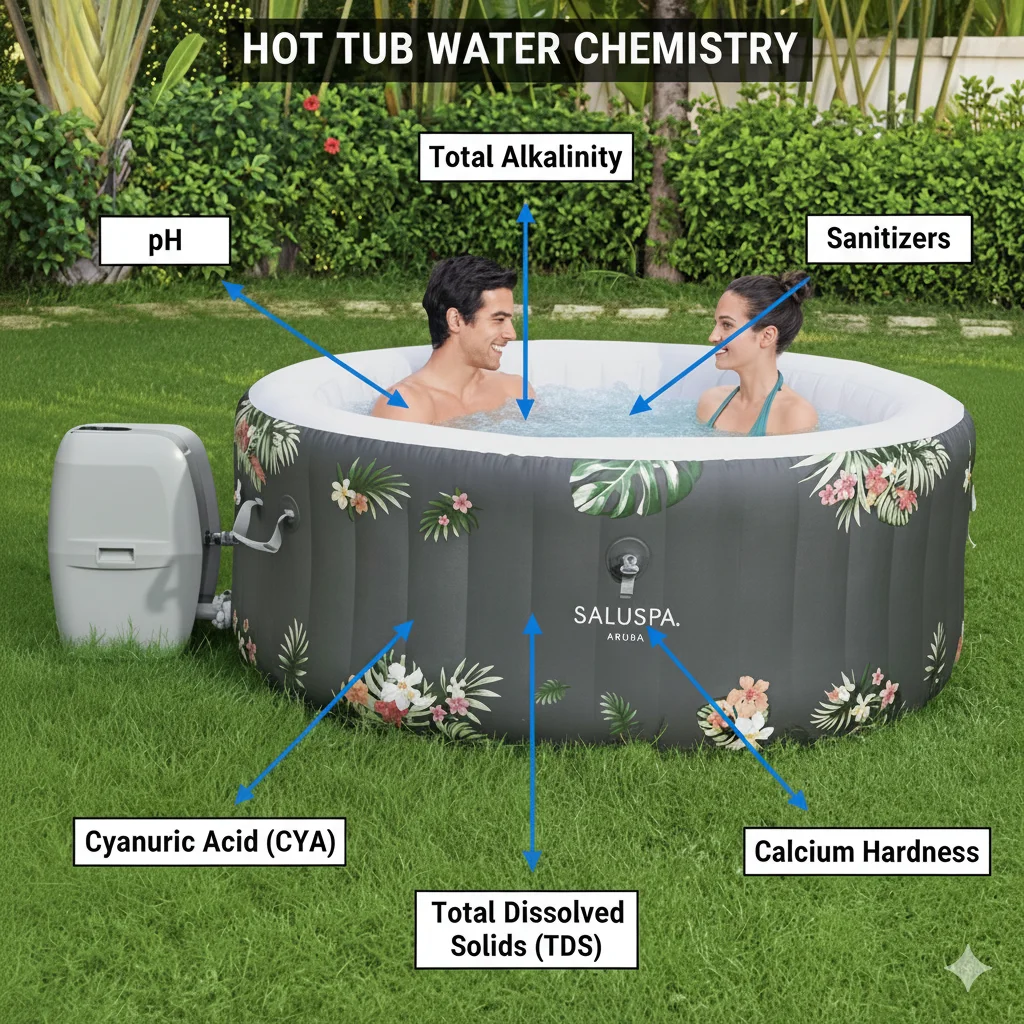 hot tub water chemistry parameters