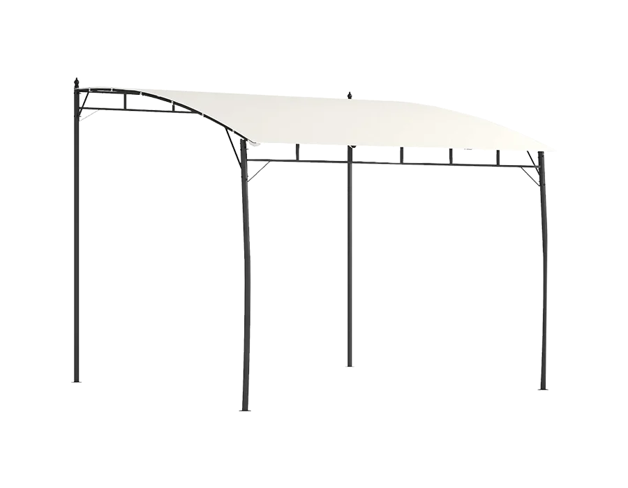 Outsunny 10' x 10' Outdoor Pergola Gazebo with UV-Resistant Canopy and Metal Frame
